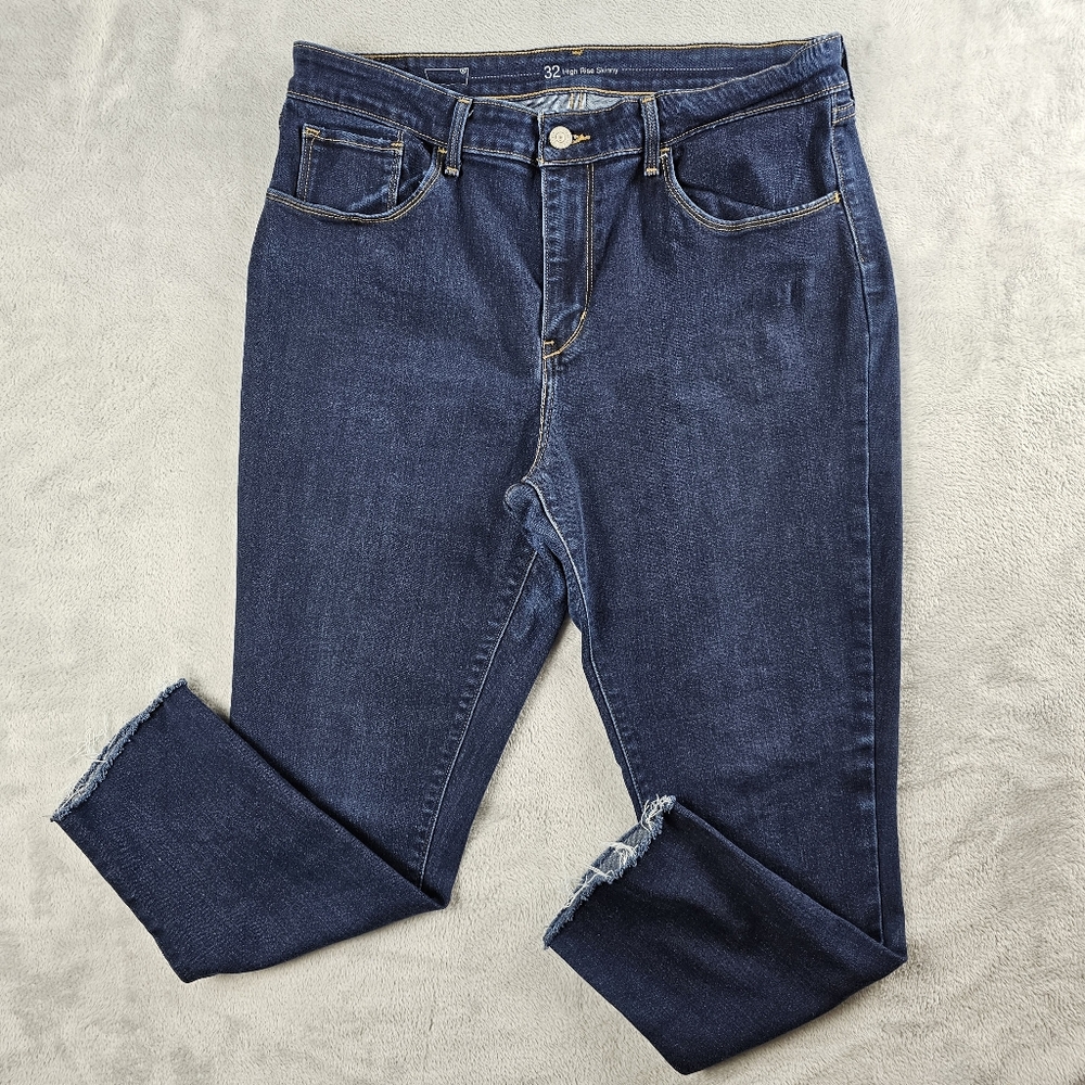 Levis High Rise Skinny Blue Denim Jeans Womens Size 32 X 32